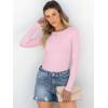 imageANRABESS Women Long Sleeve Crewneck Rib Knit Slim Fit Shirts Basic Tee Tops 2025 Casual TShirt Going Out Workout OutfitsPink