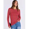 imageANRABESS Women Long Sleeve Crewneck Rib Knit Slim Fit Shirts Basic Tee Tops 2025 Casual TShirt Going Out Workout OutfitsRed