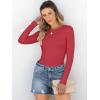 imageANRABESS Women Long Sleeve Crewneck Rib Knit Slim Fit Shirts Basic Tee Tops 2025 Casual TShirt Going Out Workout OutfitsRed