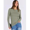 imageANRABESS Women Long Sleeve Crewneck Rib Knit Slim Fit Shirts Basic Tee Tops 2025 Casual TShirt Going Out Workout OutfitsSage Green