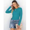 imageANRABESS Women Long Sleeve Crewneck Rib Knit Slim Fit Shirts Basic Tee Tops 2025 Casual TShirt Going Out Workout OutfitsTeal