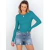 imageANRABESS Women Long Sleeve Crewneck Rib Knit Slim Fit Shirts Basic Tee Tops 2025 Casual TShirt Going Out Workout OutfitsTeal
