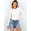 imageANRABESS Women Long Sleeve Crewneck Rib Knit Slim Fit Shirts Basic Tee Tops 2025 Casual TShirt Going Out Workout OutfitsWhite