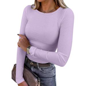 imageANRABESS Women Long Sleeve Crewneck Rib Knit Slim Fit Shirts Basic Tee Tops 2025 Casual TShirt Going Out Workout OutfitsPurple