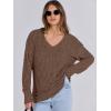 imageANRABESS Long Sleeve Shirts for Women V Neck Casual Fall Tops Loose Fit Lightweight Sweaters Tunic Fashion 2024 ClothesBrown