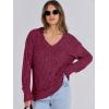 imageANRABESS Long Sleeve Shirts for Women V Neck Casual Fall Tops Loose Fit Lightweight Sweaters Tunic Fashion 2024 ClothesBurgundy