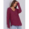 imageANRABESS Long Sleeve Shirts for Women V Neck Casual Fall Tops Loose Fit Lightweight Sweaters Tunic Fashion 2024 ClothesBurgundy