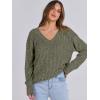 imageANRABESS Long Sleeve Shirts for Women V Neck Casual Fall Tops Loose Fit Lightweight Sweaters Tunic Fashion 2024 ClothesDeep Green