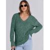 imageANRABESS Long Sleeve Shirts for Women V Neck Casual Fall Tops Loose Fit Lightweight Sweaters Tunic Fashion 2024 ClothesGreen