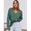 imageANRABESS Long Sleeve Shirts for Women V Neck Casual Fall Tops Loose Fit Lightweight Sweaters Tunic Fashion 2024 ClothesGreen