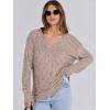imageANRABESS Long Sleeve Shirts for Women V Neck Casual Fall Tops Loose Fit Lightweight Sweaters Tunic Fashion 2024 ClothesKhaki