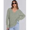 imageANRABESS Long Sleeve Shirts for Women V Neck Casual Fall Tops Loose Fit Lightweight Sweaters Tunic Fashion 2024 ClothesLight Green