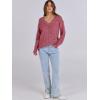 imageANRABESS Long Sleeve Shirts for Women V Neck Casual Fall Tops Loose Fit Lightweight Sweaters Tunic Fashion 2024 ClothesRed