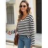 imageANRABESS Long Sleeve Shirts for Women V Neck Casual Fall Tops Loose Fit Lightweight Sweaters Tunic Fashion 2024 ClothesStriped Black