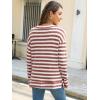 imageANRABESS Long Sleeve Shirts for Women V Neck Casual Fall Tops Loose Fit Lightweight Sweaters Tunic Fashion 2024 ClothesStriped Rust