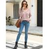 imageANRABESS Long Sleeve Shirts for Women V Neck Casual Fall Tops Loose Fit Lightweight Sweaters Tunic Fashion 2024 ClothesStriped Rust