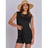 imageANRABESS Women Summer 2 Piece Outfits Sleeveless Knit Sweater Top ampamp Shorts Soft Lounge Sets Travel Beach 2025 Spring ClothesBlack