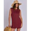 imageANRABESS Women Summer 2 Piece Outfits Sleeveless Knit Sweater Top ampamp Shorts Soft Lounge Sets Travel Beach 2025 Spring ClothesBurgundy