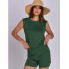 imageANRABESS Women Summer 2 Piece Outfits Sleeveless Knit Sweater Top ampamp Shorts Soft Lounge Sets Travel Beach 2025 Spring ClothesForest