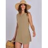 imageANRABESS Women Summer 2 Piece Outfits Sleeveless Knit Sweater Top ampamp Shorts Soft Lounge Sets Travel Beach 2025 Spring ClothesKhaki