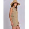 imageANRABESS Women Summer 2 Piece Outfits Sleeveless Knit Sweater Top ampamp Shorts Soft Lounge Sets Travel Beach 2025 Spring ClothesLight Khaki