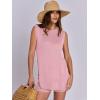 imageANRABESS Women Summer 2 Piece Outfits Sleeveless Knit Sweater Top ampamp Shorts Soft Lounge Sets Travel Beach 2025 Spring ClothesPink