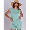 imageANRABESS Women Summer 2 Piece Outfits Sleeveless Knit Sweater Top ampamp Shorts Soft Lounge Sets Travel Beach 2025 Spring ClothesTeal Blue