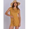 imageANRABESS Women Summer 2 Piece Outfits Sleeveless Knit Sweater Top ampamp Shorts Soft Lounge Sets Travel Beach 2025 Spring ClothesTurmeric