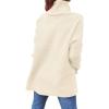 imageANRABESS Womens Oversized Turtleneck Batwing Sleeve Spilt Casual Loose Knit Tunic Pullover Sweater Tops 2025 Fall OutfitsApricot