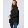 imageANRABESS Womens Oversized Turtleneck Batwing Sleeve Spilt Casual Loose Knit Tunic Pullover Sweater Tops 2025 Fall OutfitsBlack