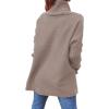 imageANRABESS Womens Oversized Turtleneck Batwing Sleeve Spilt Casual Loose Knit Tunic Pullover Sweater Tops 2025 Fall OutfitsBrown