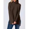 imageANRABESS Womens Oversized Turtleneck Batwing Sleeve Spilt Casual Loose Knit Tunic Pullover Sweater Tops 2025 Fall OutfitsCoffee