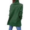 imageANRABESS Womens Oversized Turtleneck Batwing Sleeve Spilt Casual Loose Knit Tunic Pullover Sweater Tops 2025 Fall OutfitsDeep Green