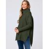 imageANRABESS Womens Oversized Turtleneck Batwing Sleeve Spilt Casual Loose Knit Tunic Pullover Sweater Tops 2025 Fall OutfitsForest