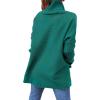 imageANRABESS Womens Oversized Turtleneck Batwing Sleeve Spilt Casual Loose Knit Tunic Pullover Sweater Tops 2025 Fall OutfitsGrass