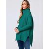 imageANRABESS Womens Oversized Turtleneck Batwing Sleeve Spilt Casual Loose Knit Tunic Pullover Sweater Tops 2025 Fall OutfitsGrass