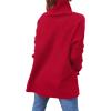 imageANRABESS Womens Oversized Turtleneck Batwing Sleeve Spilt Casual Loose Knit Tunic Pullover Sweater Tops 2025 Fall OutfitsRed