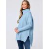 imageANRABESS Womens Oversized Turtleneck Batwing Sleeve Spilt Casual Loose Knit Tunic Pullover Sweater Tops 2025 Fall OutfitsSky