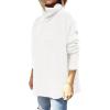 imageANRABESS Womens Oversized Turtleneck Batwing Sleeve Spilt Casual Loose Knit Tunic Pullover Sweater Tops 2025 Fall OutfitsWhite
