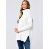 imageANRABESS Womens Oversized Turtleneck Batwing Sleeve Spilt Casual Loose Knit Tunic Pullover Sweater Tops 2025 Fall OutfitsWhite