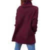 imageANRABESS Womens Oversized Turtleneck Batwing Sleeve Spilt Casual Loose Knit Tunic Pullover Sweater Tops 2025 Fall OutfitsWine Red