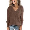imageANRABESS Long Sleeve Shirts for Women V Neck Casual Fall Tops Loose Fit Lightweight Sweaters Tunic Fashion 2024 ClothesBrown