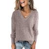 imageANRABESS Long Sleeve Shirts for Women V Neck Casual Fall Tops Loose Fit Lightweight Sweaters Tunic Fashion 2024 ClothesCoffee