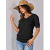 imageANRABESS Summer Tops for Women Short Sleeve V Neck Sweaters Dressy Casual Blouses Lightweight Thin Knit Fashion ShirtsBlack