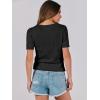 imageANRABESS Summer Tops for Women Short Sleeve V Neck Sweaters Dressy Casual Blouses Lightweight Thin Knit Fashion ShirtsBlack