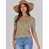 imageANRABESS Summer Tops for Women Short Sleeve V Neck Sweaters Dressy Casual Blouses Lightweight Thin Knit Fashion ShirtsDark Apricot