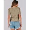 imageANRABESS Summer Tops for Women Short Sleeve V Neck Sweaters Dressy Casual Blouses Lightweight Thin Knit Fashion ShirtsDark Apricot