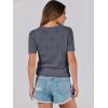 imageANRABESS Summer Tops for Women Short Sleeve V Neck Sweaters Dressy Casual Blouses Lightweight Thin Knit Fashion ShirtsDark Grey