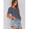 imageANRABESS Summer Tops for Women Short Sleeve V Neck Sweaters Dressy Casual Blouses Lightweight Thin Knit Fashion ShirtsDark Grey