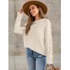 imageANRABESS Sweaters for Women Oversized Crewneck Long Sleeve Casual Loose Cable Knit Pullover Tops 2024 Fall Vintage ClothesApricot